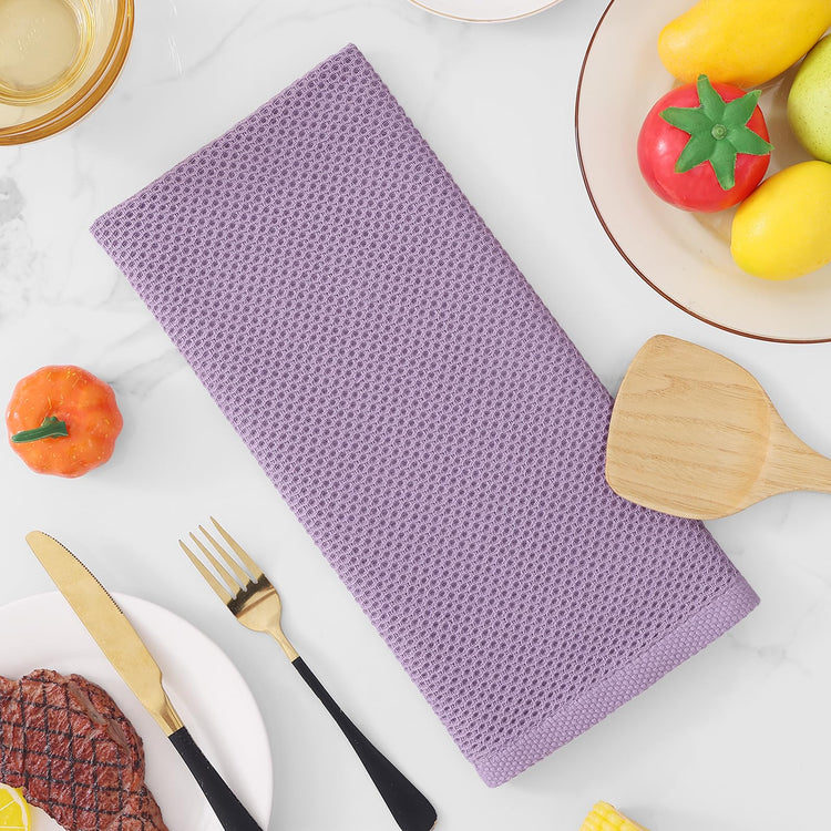 100% Cotton Waffle Weave Kitchen Dish Towels 4 (4 Count)