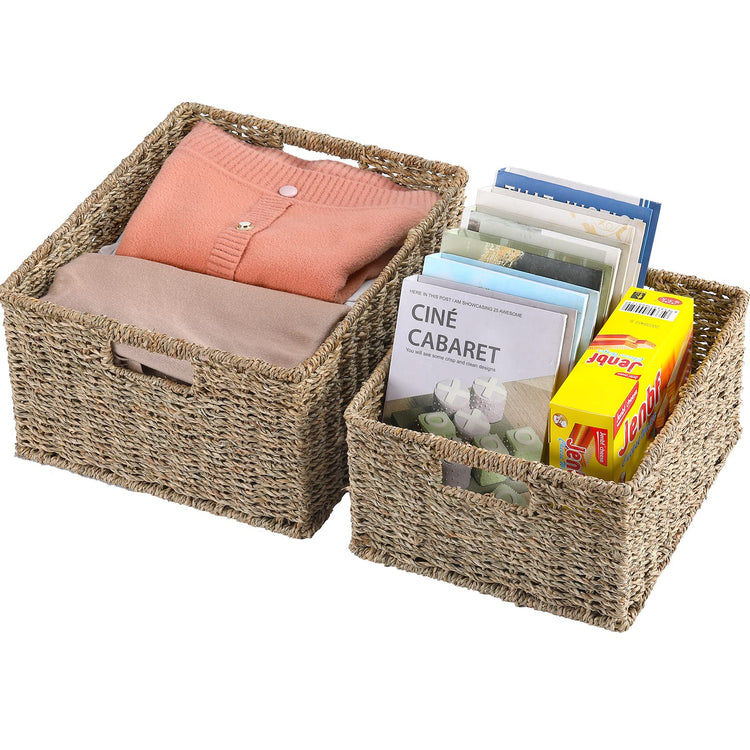 Large Wicker Baskets for Storage (2 Count)