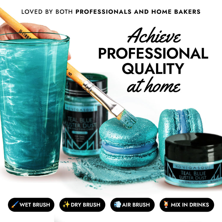 Teal Blue Edible Glitter for Drinks & Cakes