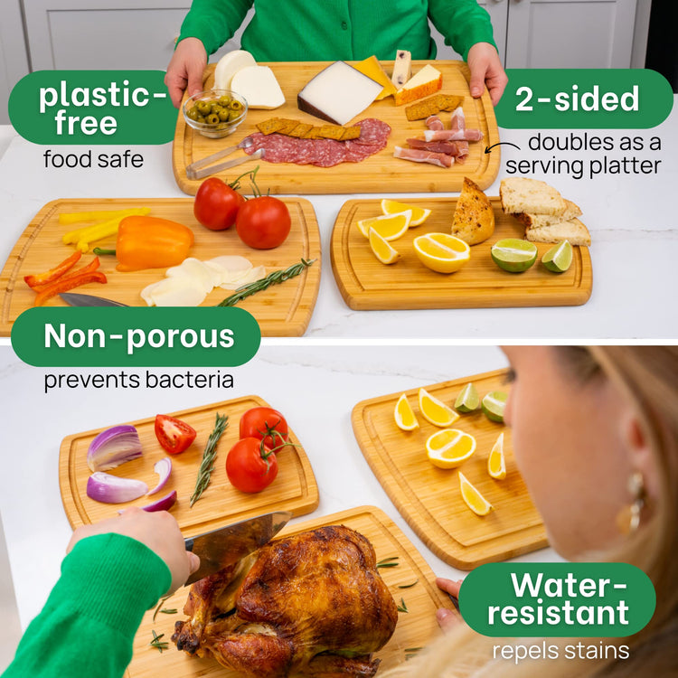Luxury Wood Cutting Board 3 (3 Count)