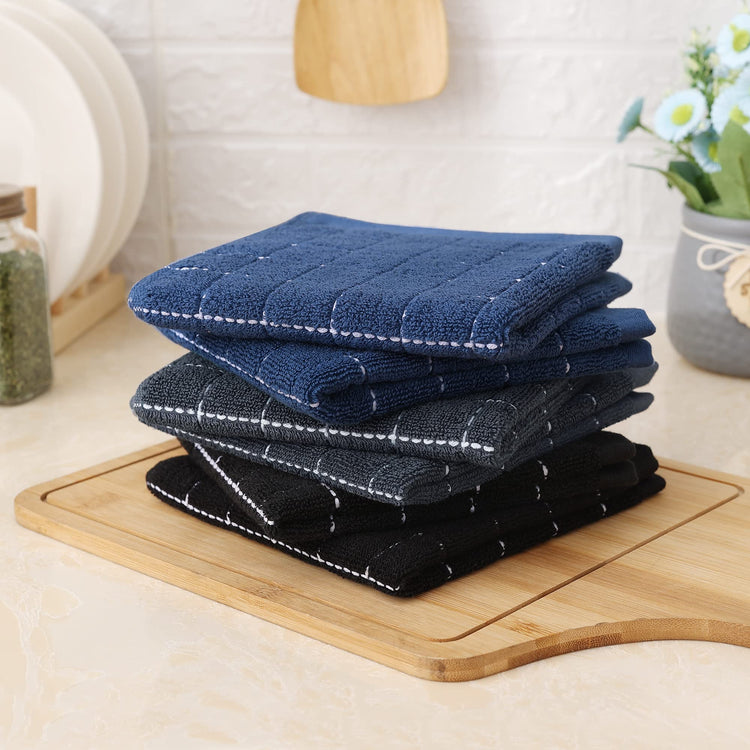 100% Cotton Terry Kitchen Dish Cloths (6 Count)