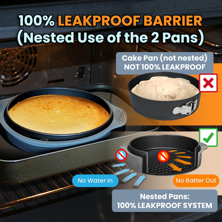 8 Inch Springform Pan for Cheesecake with Leakproof Silicone Sleeve