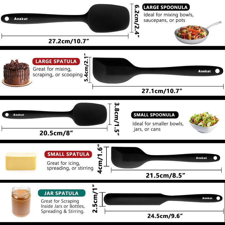 Silicone Spatula Set of 5 (5 Count)