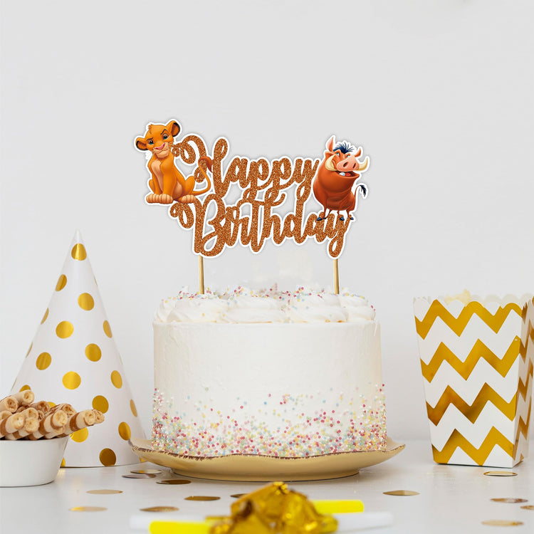 The Lion Kng Happy Birthday Cake Topper (10 Count)