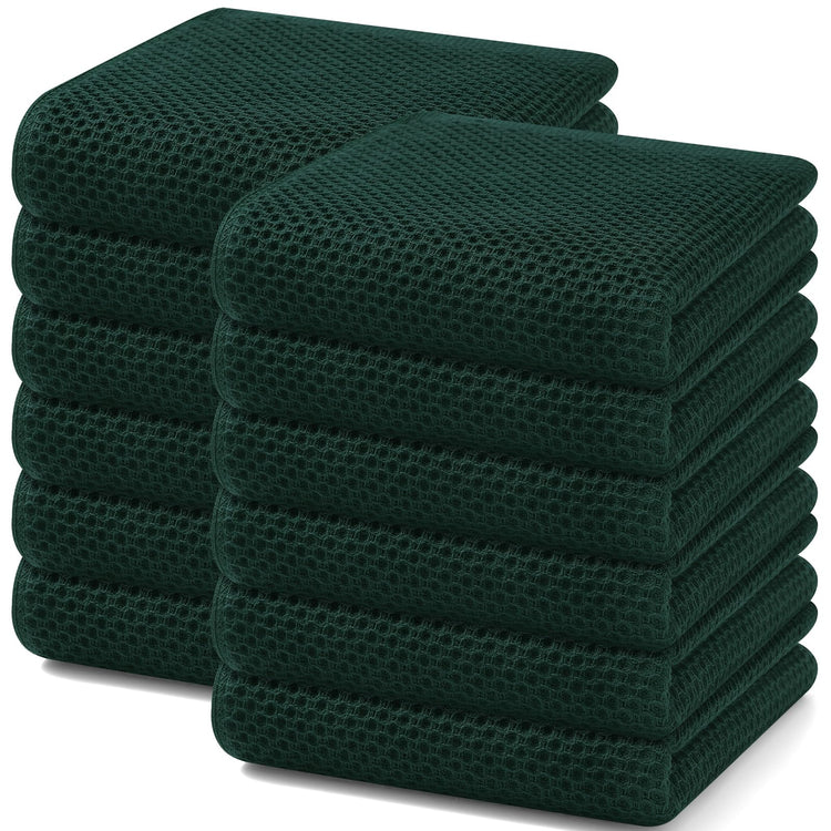 100% Cotton Waffle Weave Kitchen Dish Towels 12 (12 Count)
