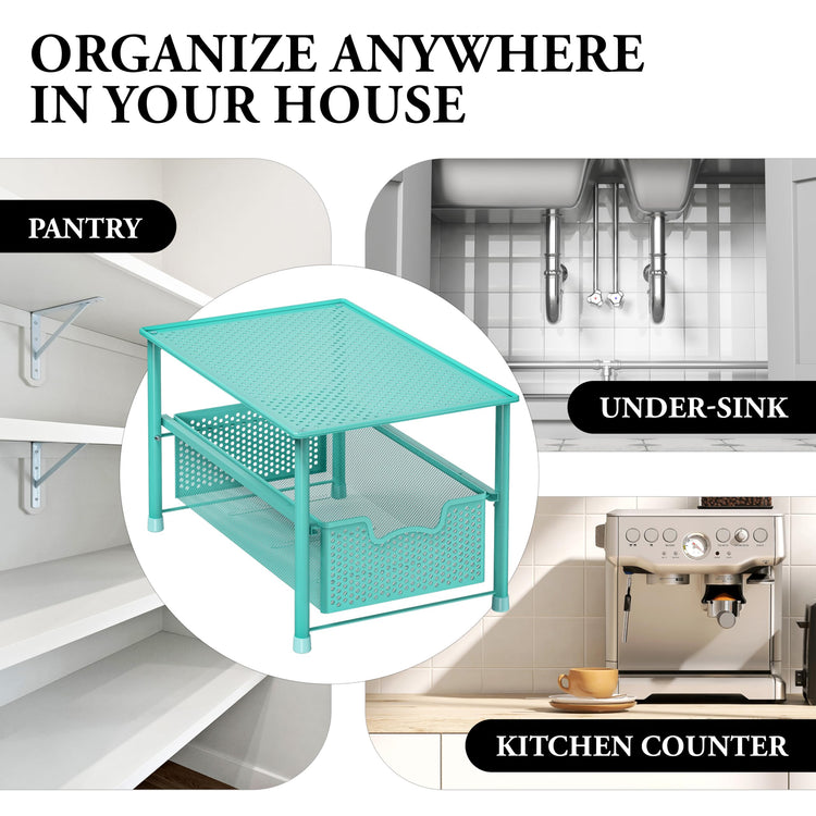 Stackable Under Sink Sliding Basket Drawer