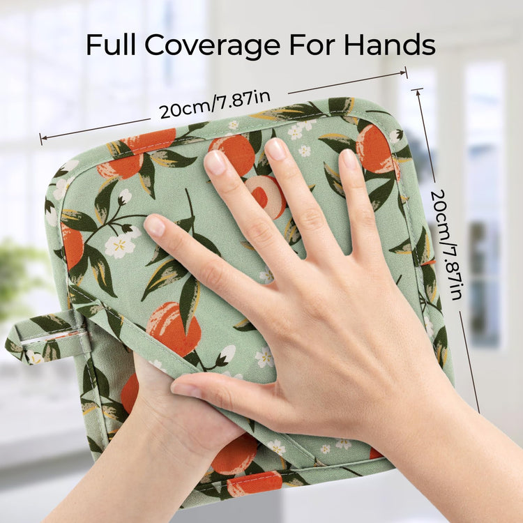 Pot Holders for Kitchen Heat Resistant Hot Pads for Countertops Oven Pot Holders Cotton Potholders for Kitchen Cooking Baking