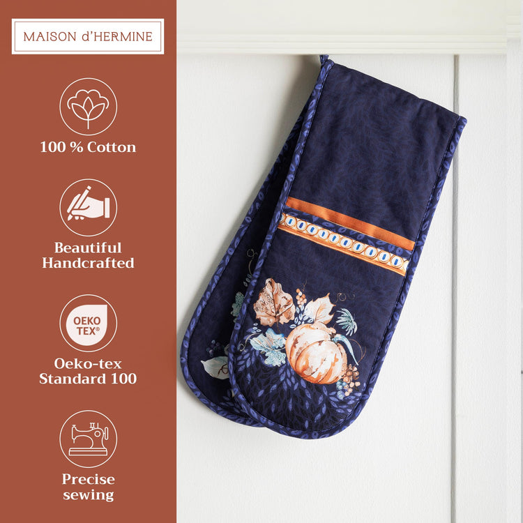 Double Oven Mitts 100% Cotton Double Oven Glove