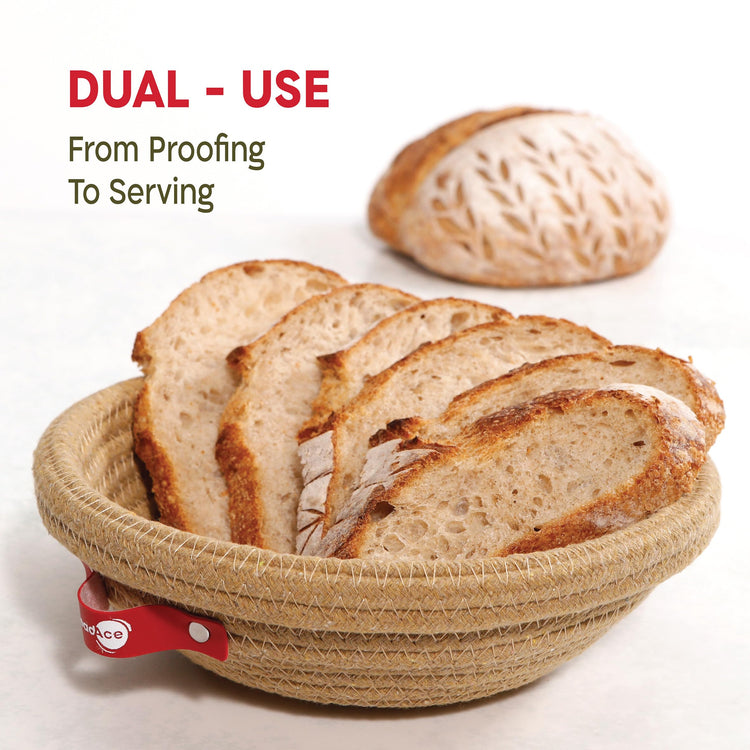 Cotton Rope Banneton Bread Proofing Basket Set (2 Count)