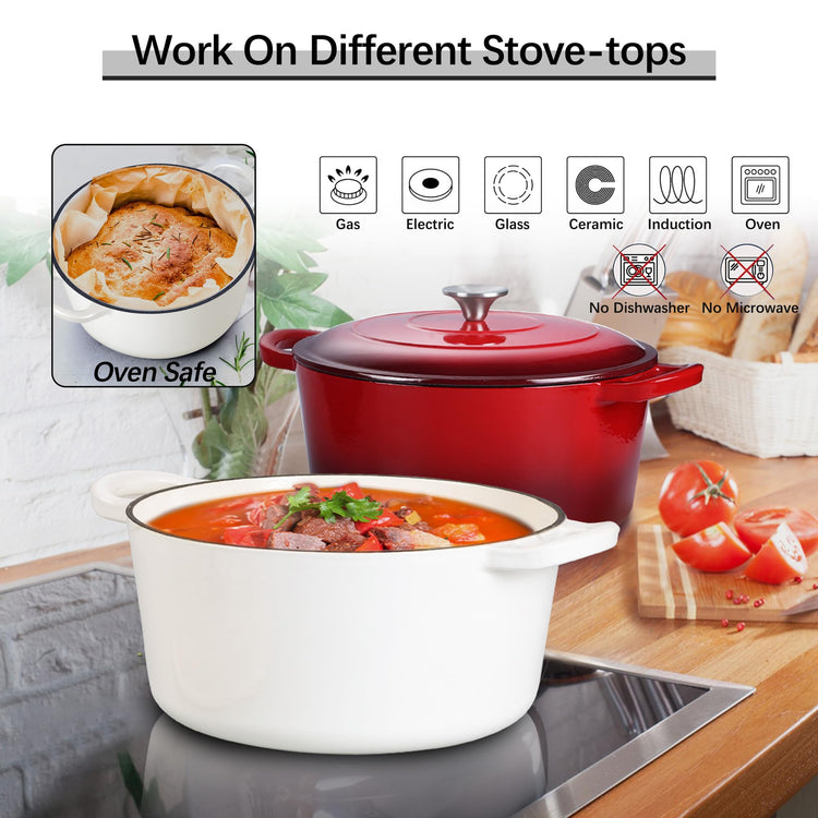 7QT Enameled Dutch Oven