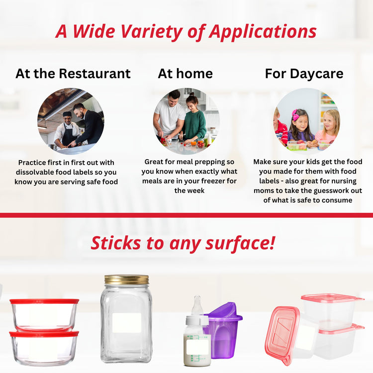 2x3 Dissolvable Food Labels