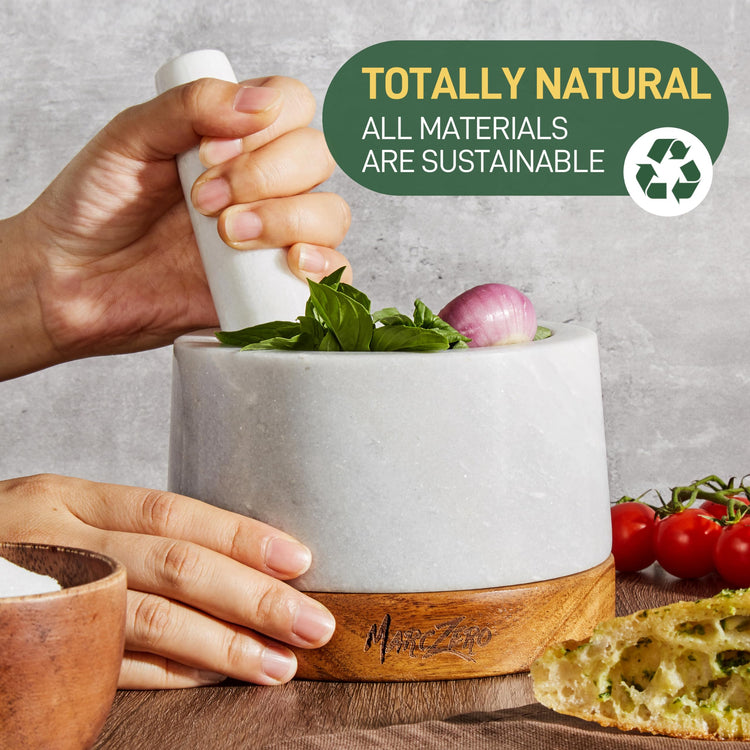 6inch Large Mortar and Pestle Set with Anti