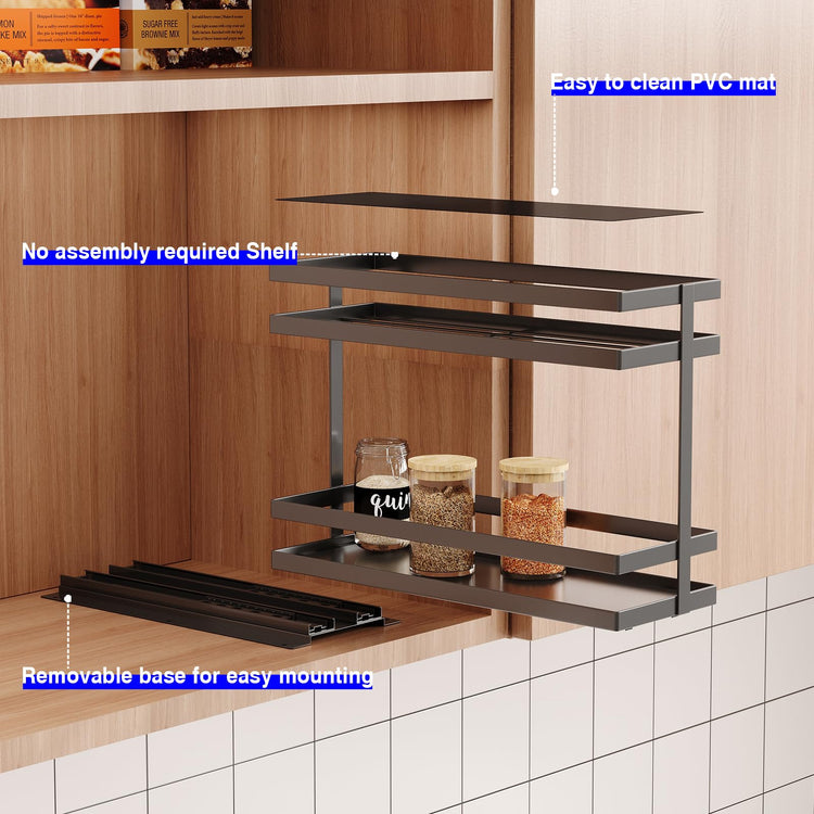 2 Pack Pull Out Spice Rack Organizer for Cabinet (2 pound(s))