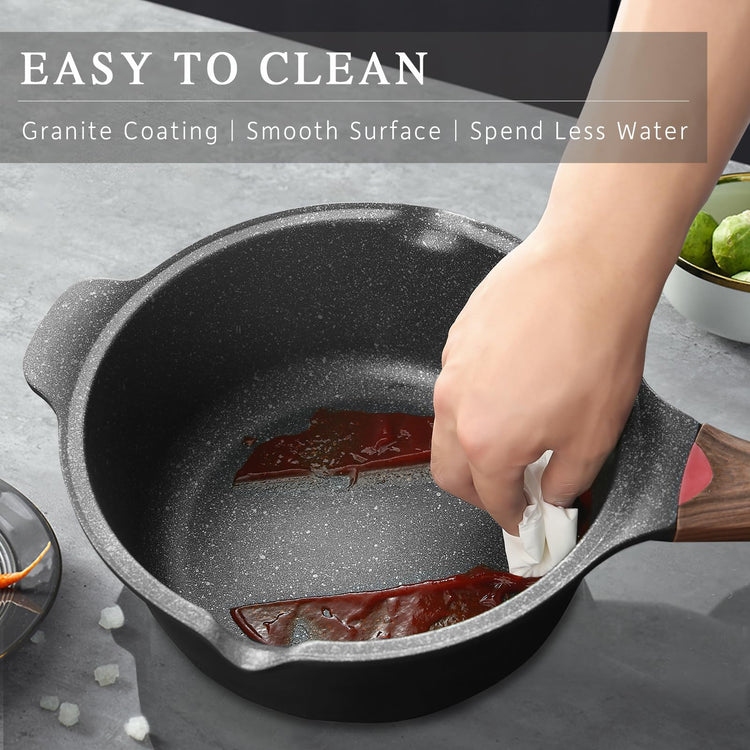 10PCS Sauce Pan Set with Lids (3 Count)