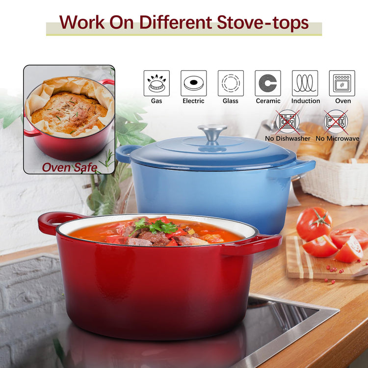 7QT Enameled Dutch Oven