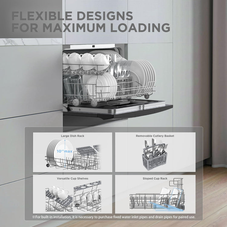 COMFEE’ Countertop Dishwasher
