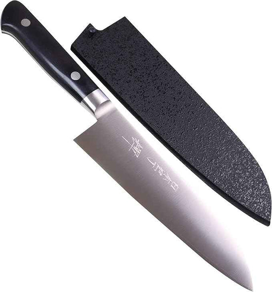Kagayaki Japanese Chef’s Knife, KGR2-2 Professional Santoku Knife, R-2 Special Steel Pro Kitchen Knife with Ergonomic Pakka Wood Handle, 6.8 inch