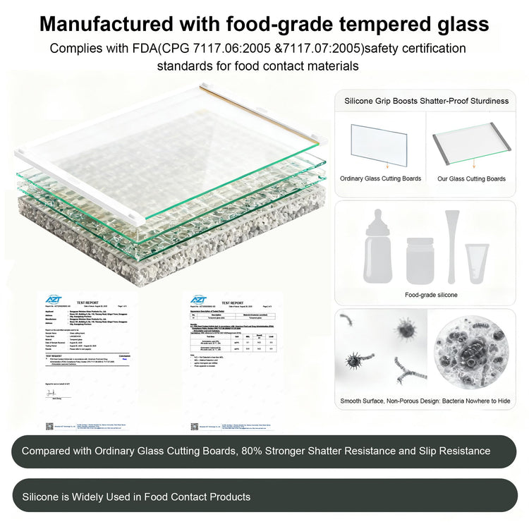 Glass Cutting Boards for Kitchen (2 Count)