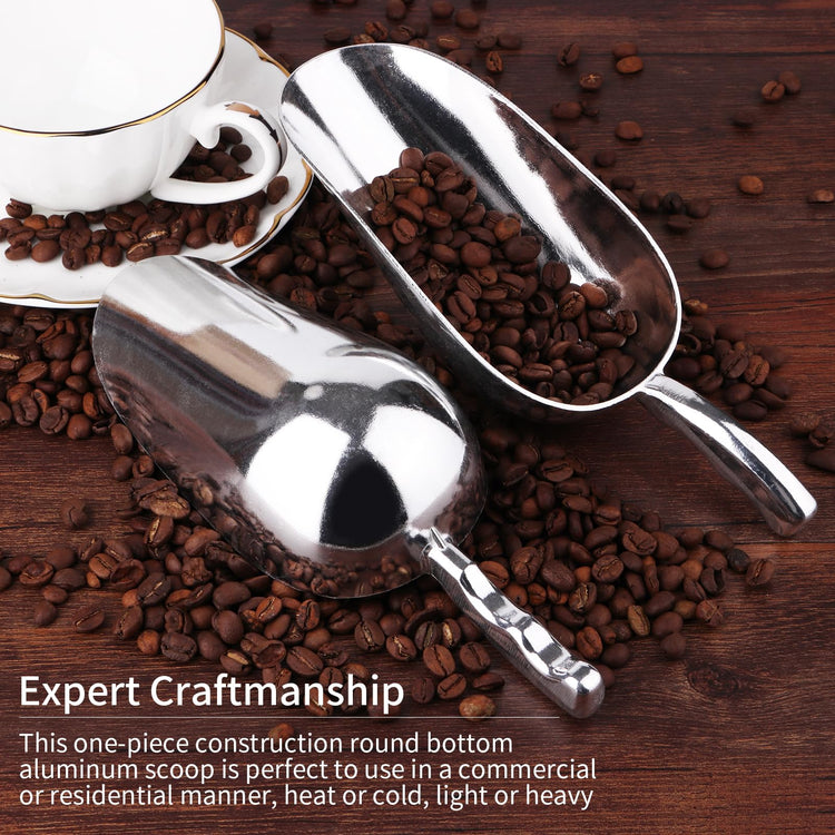 12 Oz Cast Aluminum Bar Ice Scoop Suitable for wedding (2 Count)