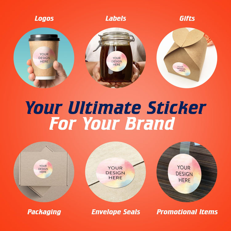 100 Custom Vinyl Stickers (100 Count)