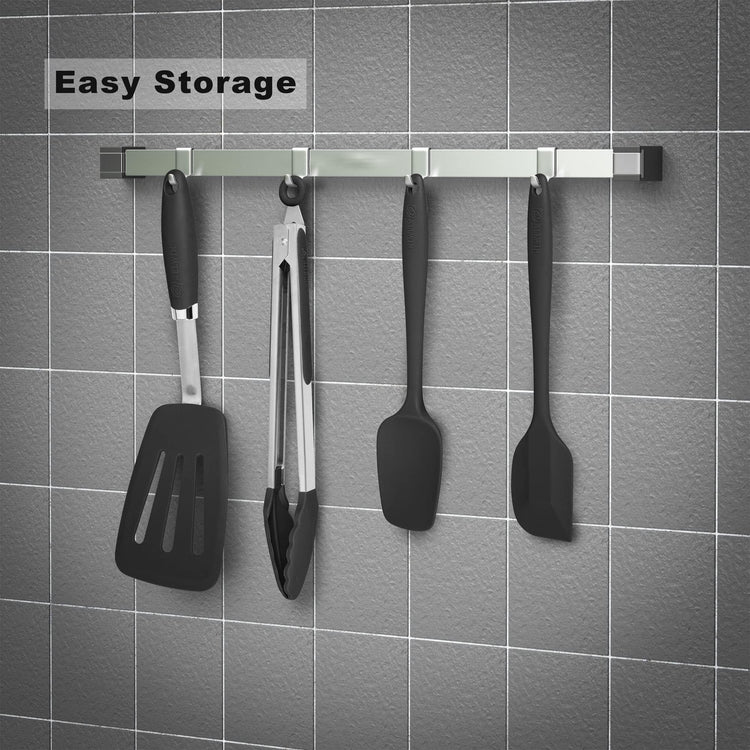 5 Piece Silicone Spatulas Set with Tongs (5 Count)