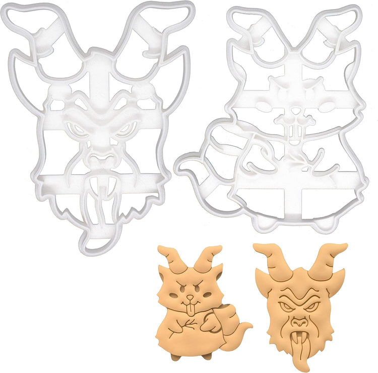 Set of 2 Krampus cookie cutters, 2 pieces - Bakerlogy