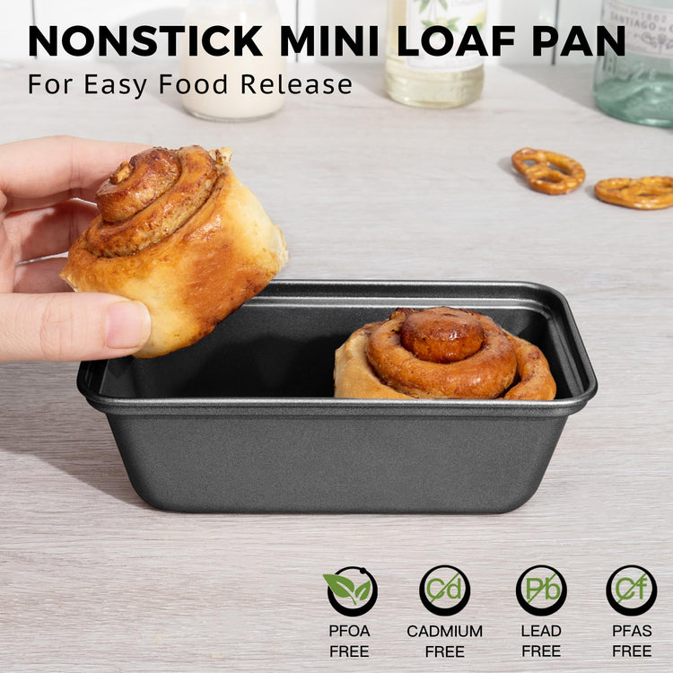 6 Pack Mini Loaf Pan for Baking Bread (6 Count)