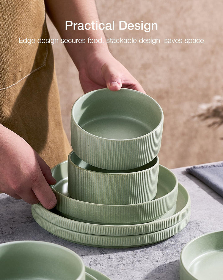 Star Stoneware Dinnerware Sets for 8 (24 Count)