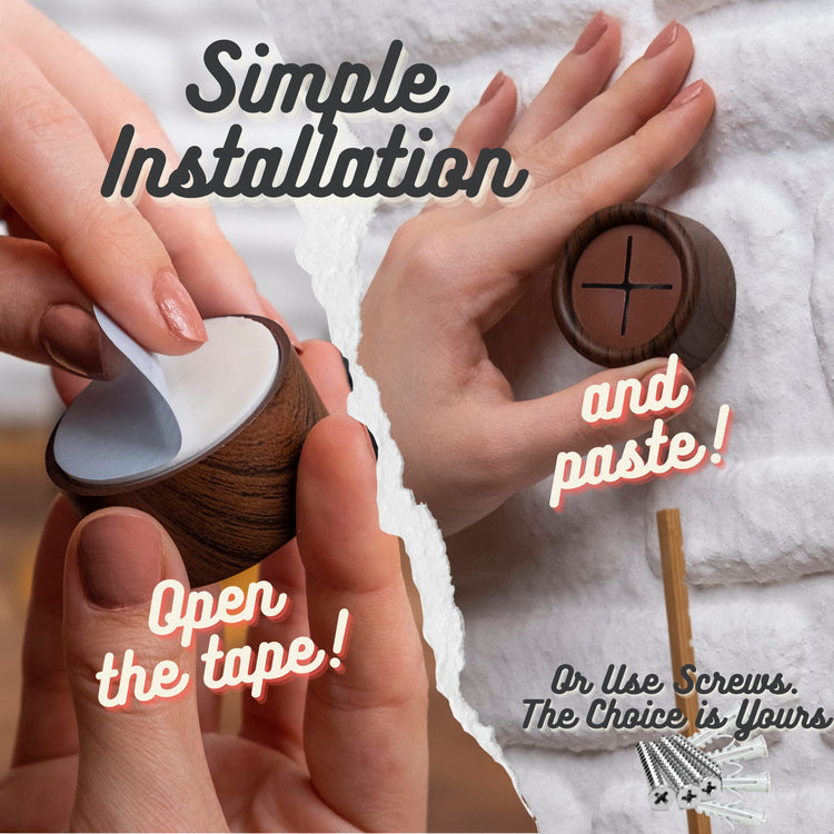 Towel Holder & Hooks (4 Count)