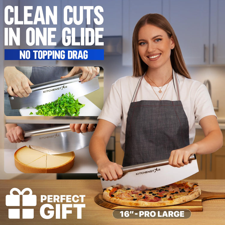 16 Inch Pizza Cutter Rocker Blade
