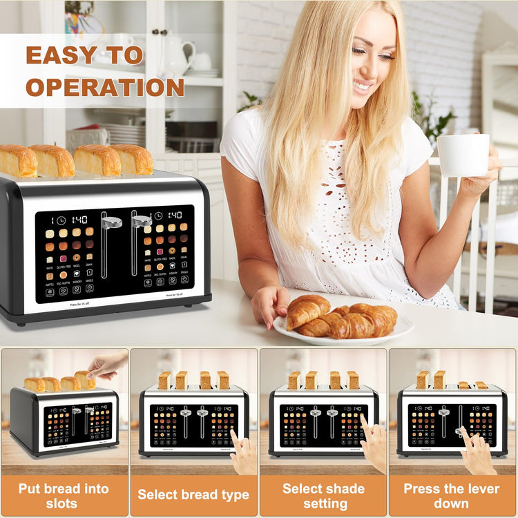 4 Slice Toaster Touch Screen (4 Count)