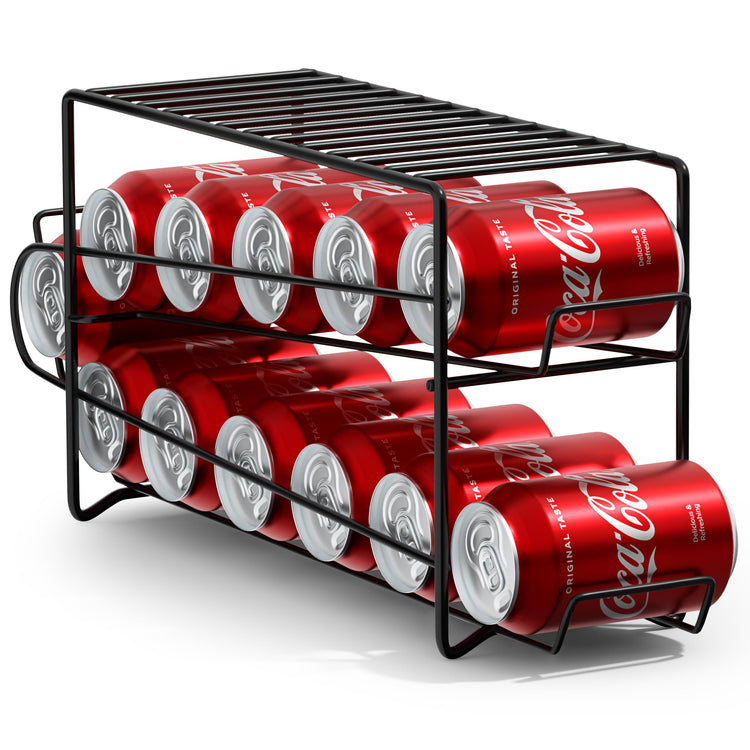Soda Can Rack Beverage Dispenser & Organizer for 12 Standard 12oz Cans (12 Count)