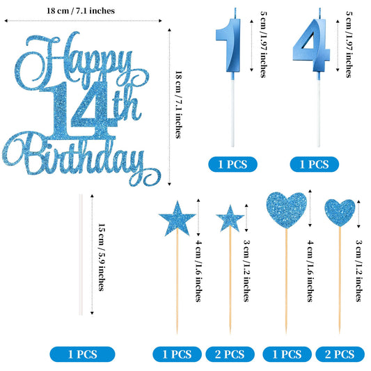 14th Birthday Cake Decorations