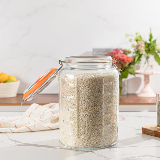 1 Gallon Glass Jar with Hinged Clamp