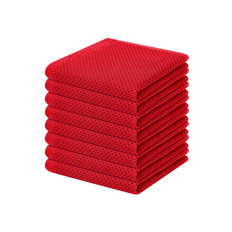 100% Cotton Waffle Weave Kitchen Dish Cloths 8 (8 Count)