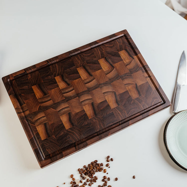 Handmade Personalized Walnut End Grain Cutting Board