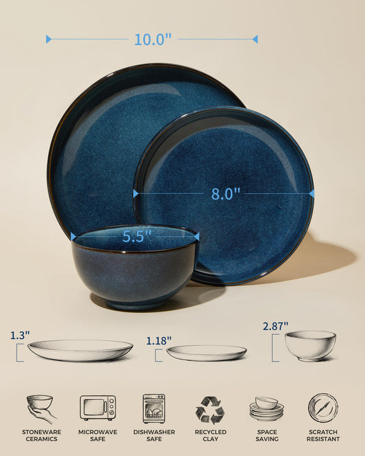Stoneware Dinnerware Sets for 4