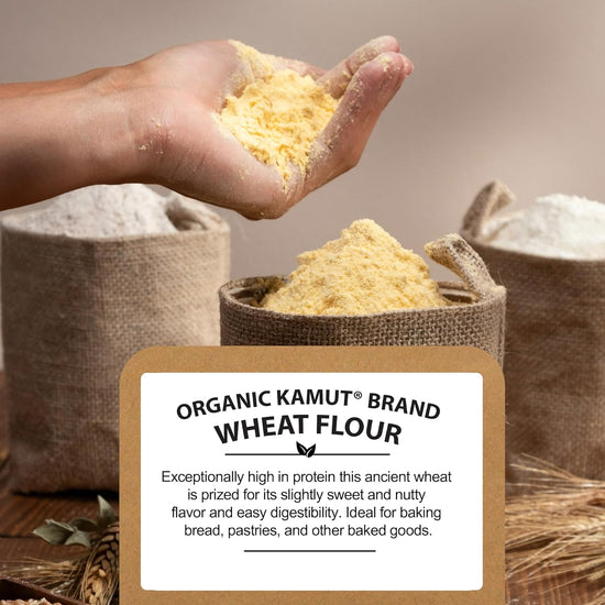 Be Still Farms Kamut Flour Organic Bulk - Bread Flour for Baking (4.8 lb) Khorasan - Organic Whole Wheat Flour Unbleached - High in Fiber | USA Grown | USDA Certified | Vegan | Non-GMO - Nestoria