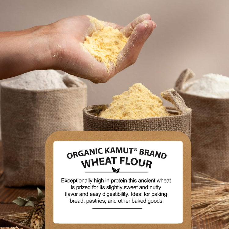 Organic Kamut Flour Bulk 4.8 lb (76.8 Ounce)