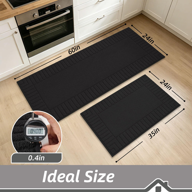 Kitchen Rugs Non Slip Washable 2PCS