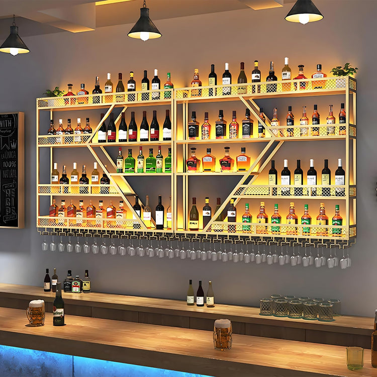 63in Large Wall Mounted Wine Rack