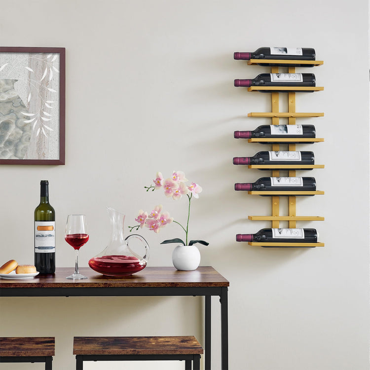 8 Tier Wall Mount Wine Rack (8 Count)