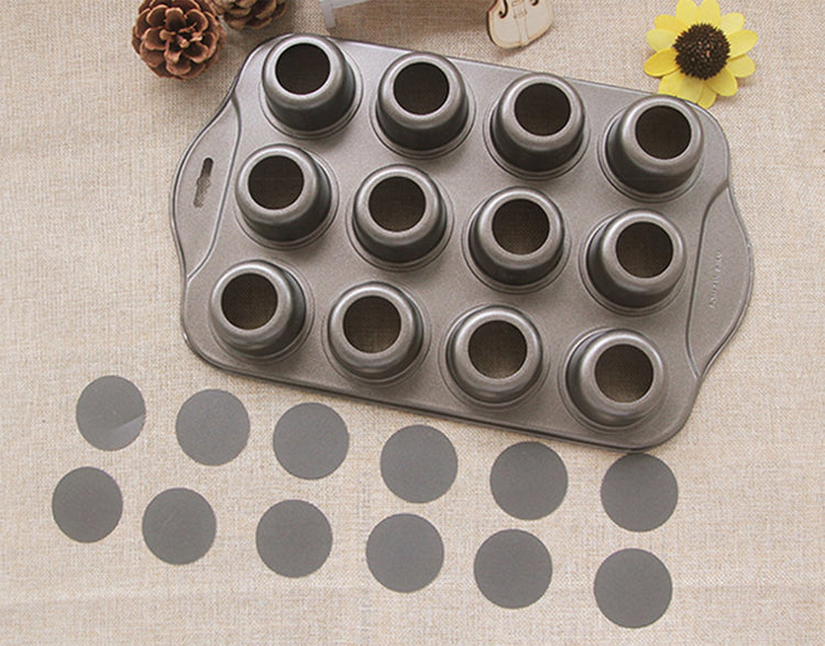 12 Cavity Mini Cheesecake Pan with 24 Pieces Removable Bottom