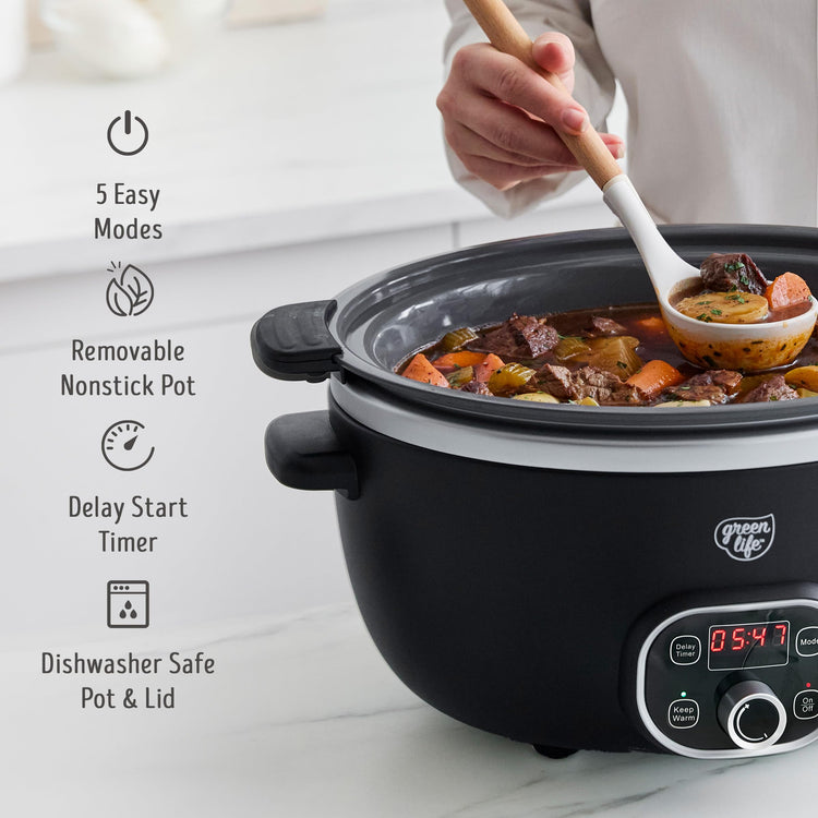 6QT Ceramic Nonstick Slow Cooker