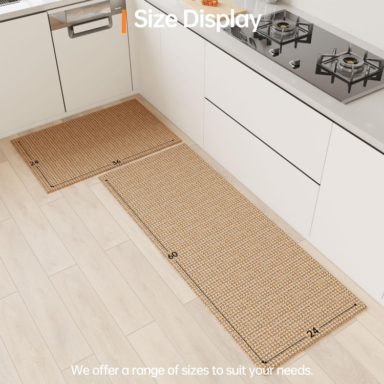 Kitchen Rugs and Mats Non Skid Washable [2PCS] (16 Sq Ft)