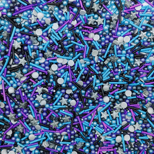 Black Series Sprinkles Candy Mix Size Edible Pearls Cake Decorations Cupcake Toppers Cookie Decorating Perfect for Wedding Party Valentine Halloween Christmas Supplies 4.58OZ (4.58 Ounce)