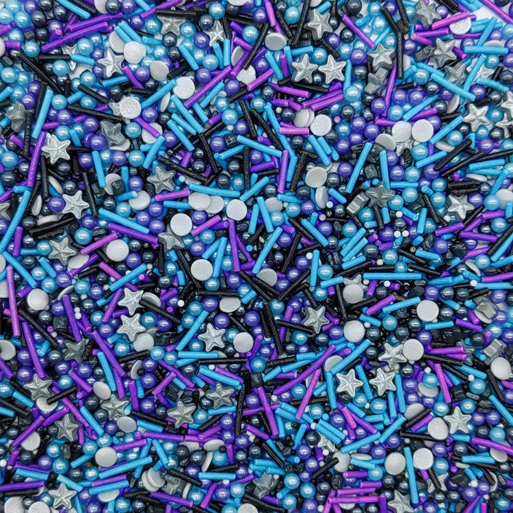 Black Series Sprinkles Candy Mix Size Edible Pearls Cake Decorations Cupcake Toppers Cookie Decorating Perfect for Wedding Party Valentine Halloween Christmas Supplies 4.58OZ (4.58 Ounce)