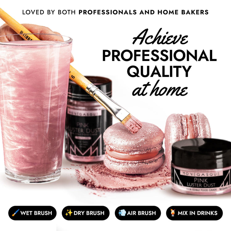 Pink Edible Glitter for Drinks & Cakes
