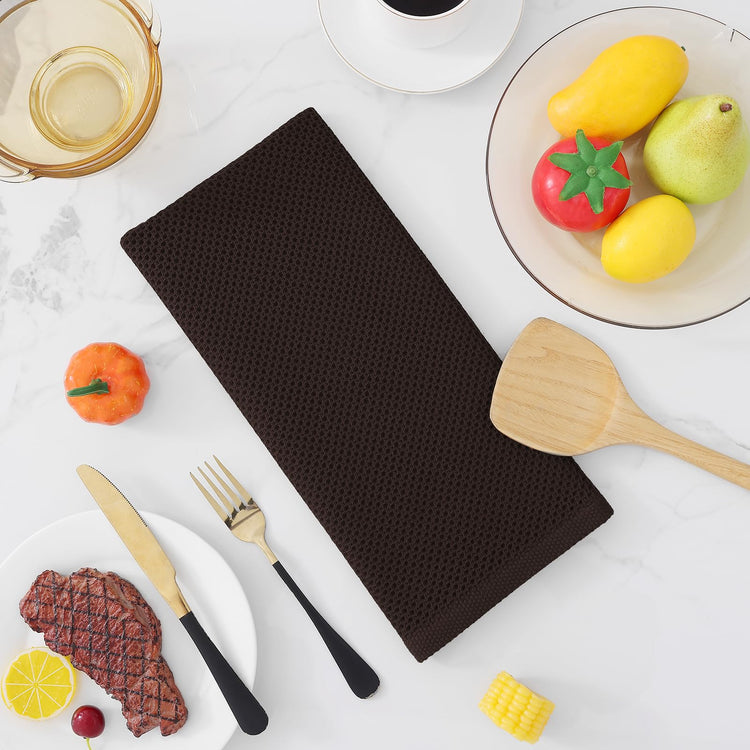 100% Cotton Waffle Weave Kitchen Dish Towels 6 (6 Count)