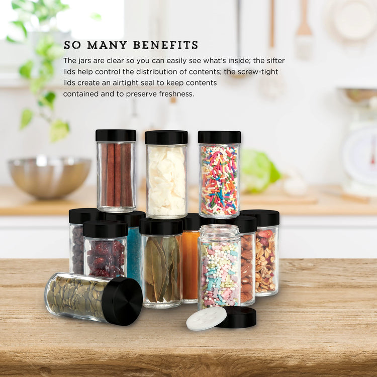 5244227 Empty Jars With Black Cap
